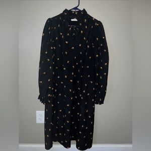 Saks Fifth Avenue Black Long Sleeve Dress.